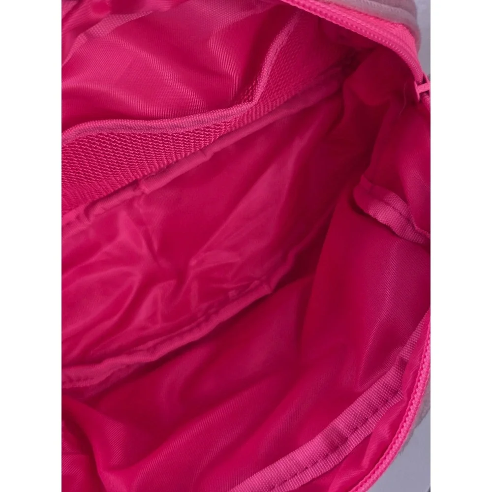Innbeauty Project Pink Corduroy Makeup Bag Travel Cosmetic Pouch Neon Lining